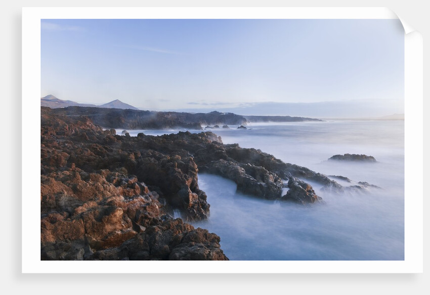 Waves crashing against rocky coast, Lanzarote, Spain by Anonymous