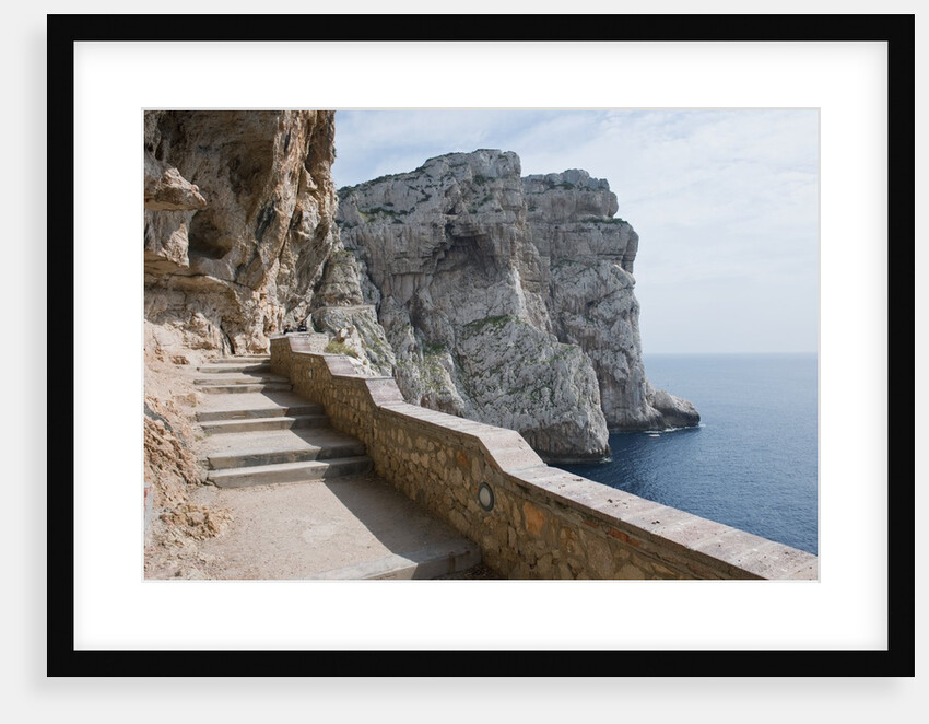 Stairways to reach Grotte di Nettuno, near Capo Caccia, Alghero, Sardinia, Italy by Anonymous