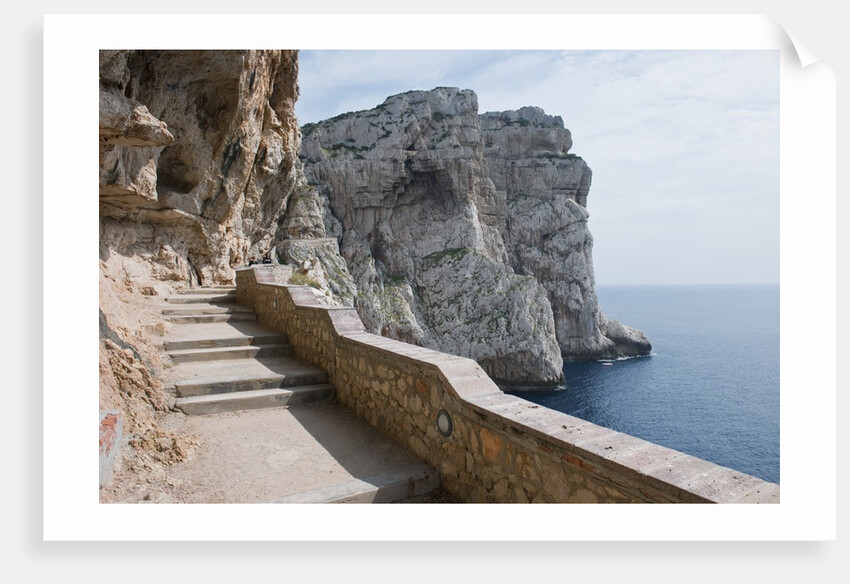 Stairways to reach Grotte di Nettuno, near Capo Caccia, Alghero, Sardinia, Italy by Anonymous