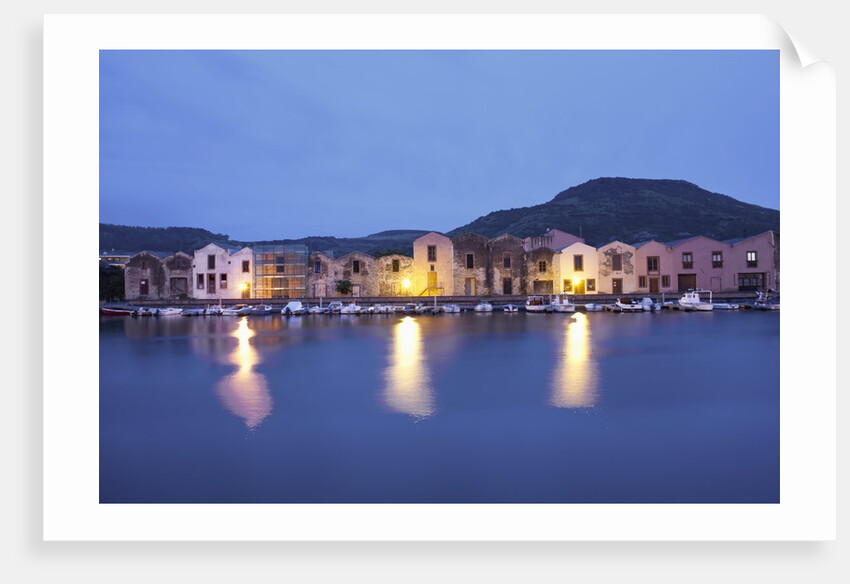View of town along Temo River, Bosa, Sardinia, Italy by Anonymous