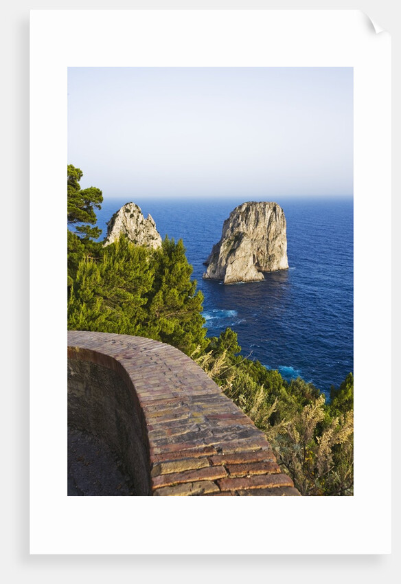 View of Faraglioni from Belvedere di Tragara, Capri, Capri Island, Campania, Italy by Anonymous