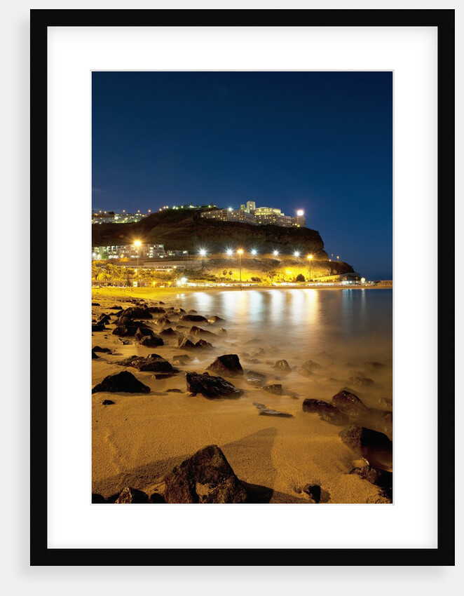 Town lights at night, Puerto Rico, Gran Canaria, Spain by Anonymous