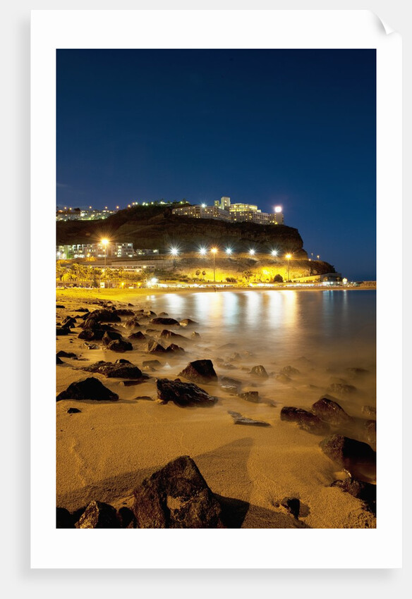 Town lights at night, Puerto Rico, Gran Canaria, Spain by Anonymous