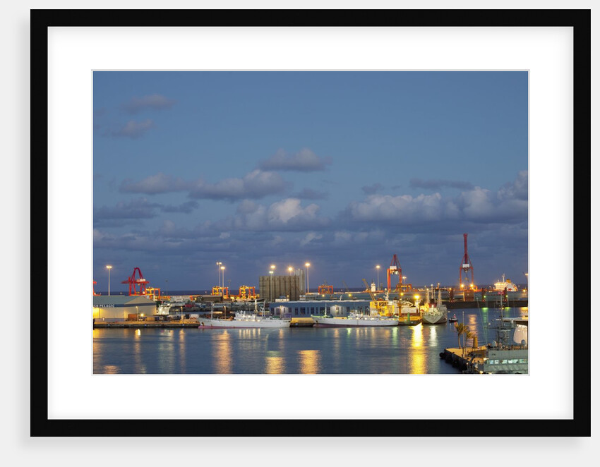Harbor at night, Las Palmas, Gran Canaria, Spain by Anonymous