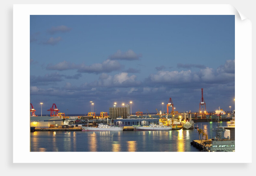 Harbor at night, Las Palmas, Gran Canaria, Spain by Anonymous