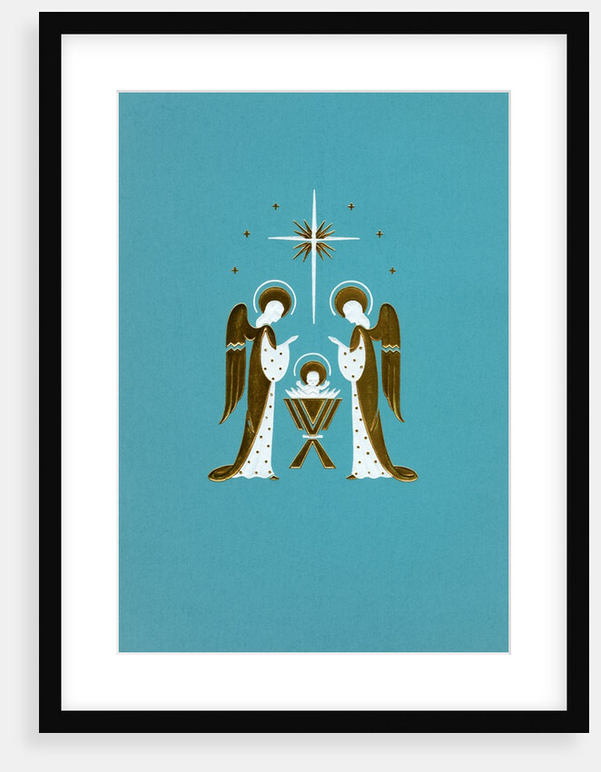 Angels with the Jesus in a Manger by Anonymous