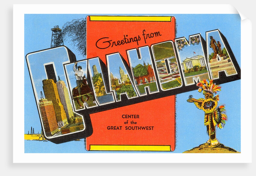 Greetings from Oklahoma, Center of the Great Southwest by Anonymous