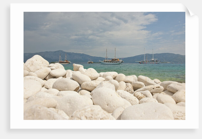 White rocks on beach, Lumbarda, Korcula island, Croatia by Anonymous