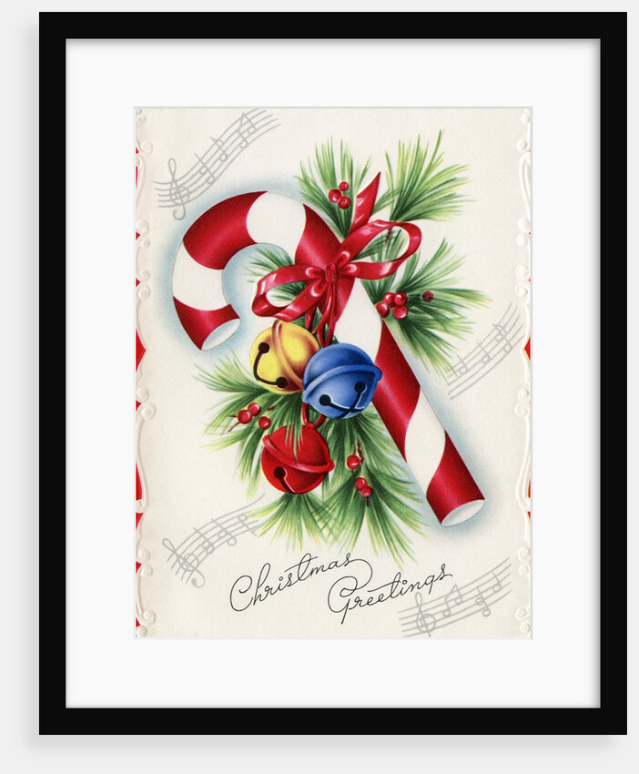 Vintage Illustration of Christmas Candy Cane by Anonymous