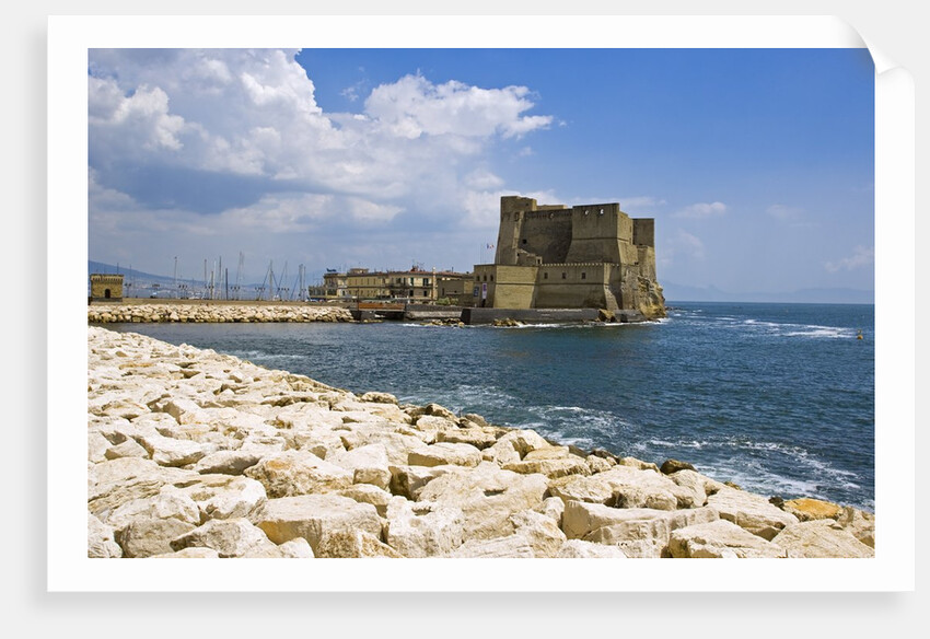 View of fortress by sea,, Naples, Campania, Italy by Anonymous