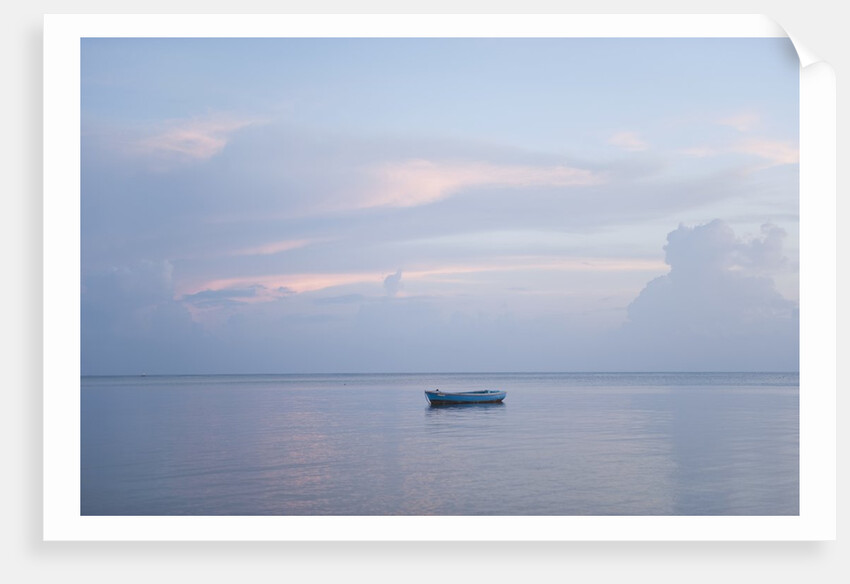 Boat floating on water close to shore, Grand Anse, Praslin Island, Seychelles by Anonymous