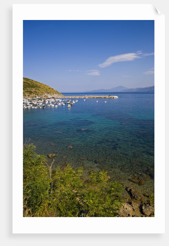 View of bay and harbor, Palinuro, Campania, Italy by Anonymous