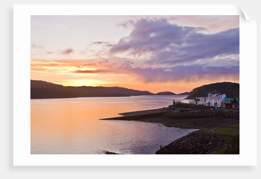 View of town based on lakeshore, Shieldaig, Scotland, United Kingdom by Anonymous