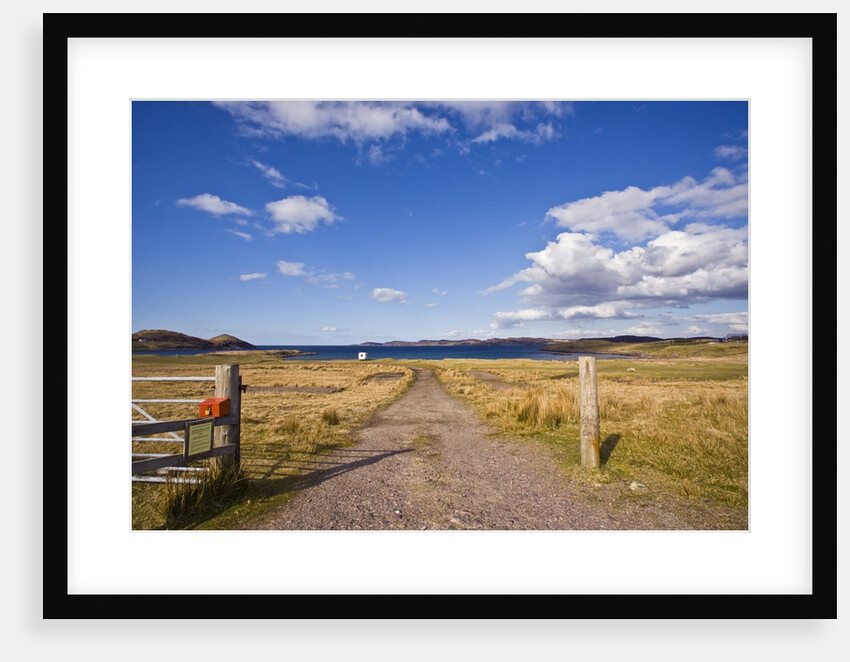 Dirt track leading through fields,Poolewe, Scotland, United Kingdom by Anonymous
