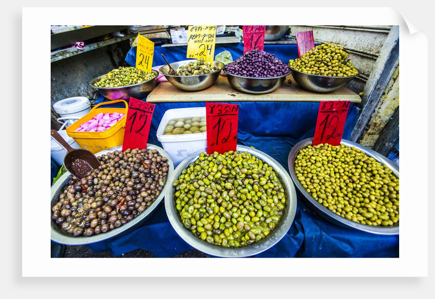 Variety of Olives in Carmel Market by Anonymous