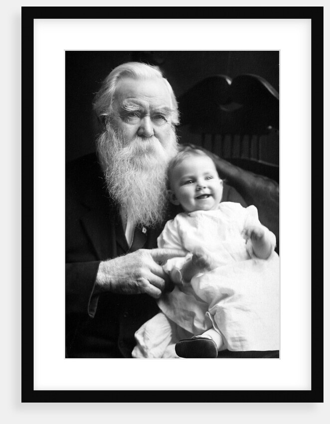 Senior man holds his grandson, ca. 1910 by Anonymous