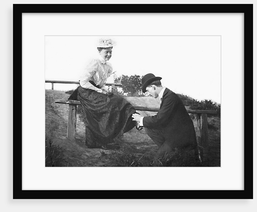 Young man and woman together, ca. 1907 by Anonymous