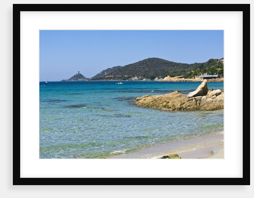 Beach near town, Ajaccio, Corsica, France by Anonymous