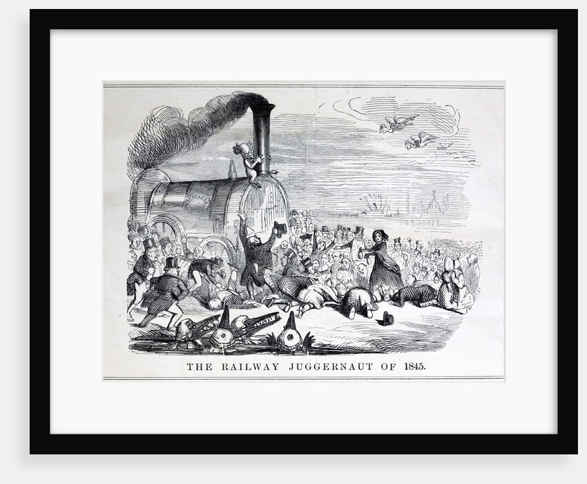 Railway Mania cartoon 0f 1845 by Anonymous