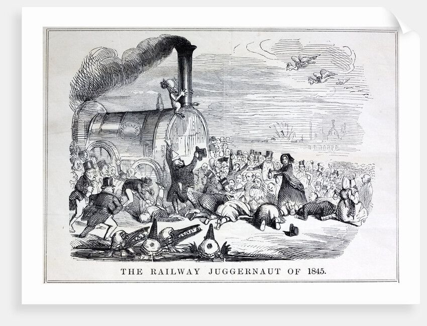 Railway Mania cartoon 0f 1845 by Anonymous