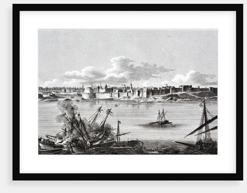 A naval battle during the Siege of Tripoli by Anonymous