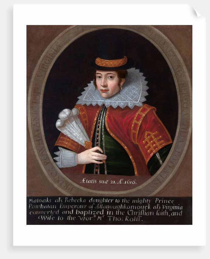 Portrait of Pocahontas by Anonymous