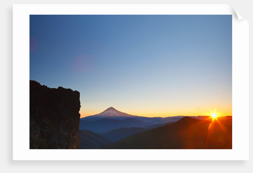 sunrise over Mt. Hood, Mt. Hood National Forest, Oregon, Oregon Cascades, by Anonymous