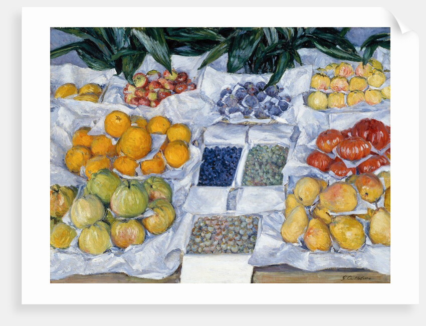 Fruit Displayed on a Stand by Gustave Caillebotte