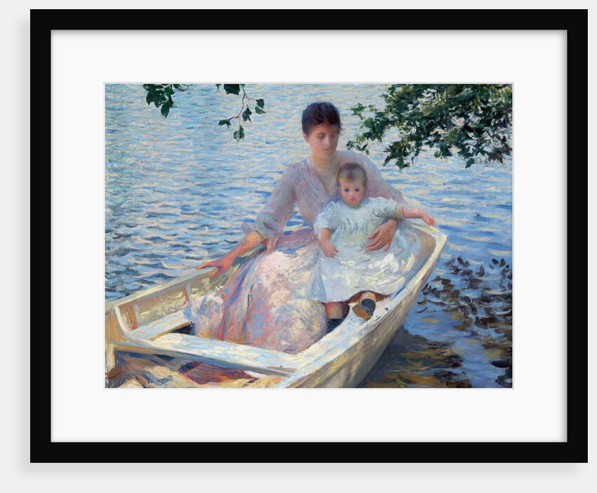 Mother and Child in a Boat by Edmund Charles Tarbell