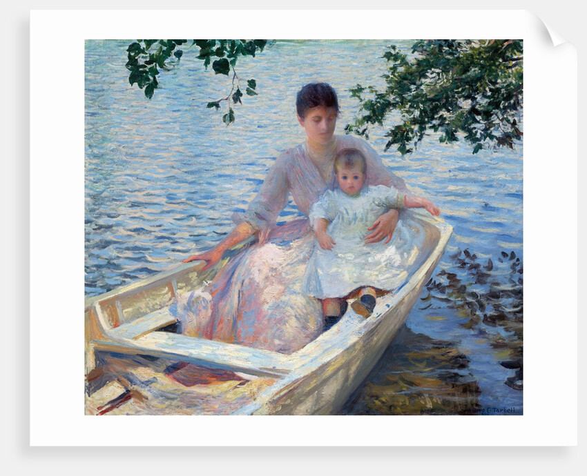 Mother and Child in a Boat by Edmund Charles Tarbell