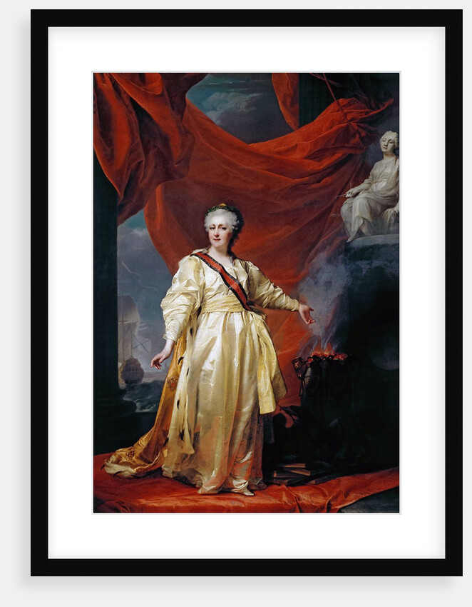 Portrait of Catherine II the Legislatress in the Temple Devoted to the Godess of Justice by Dmitry Levitzky