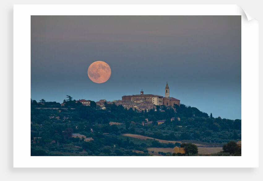 Full Harvest Moon over Pienza by Anonymous