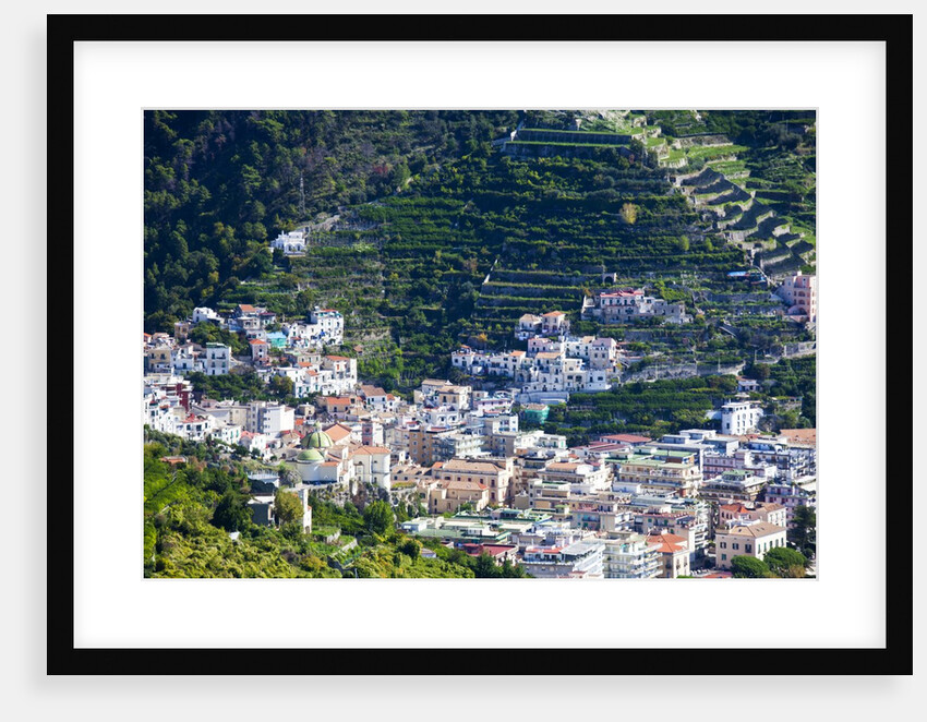 Vista from Hillside Town of Ravello of the Town of Minori below by Anonymous