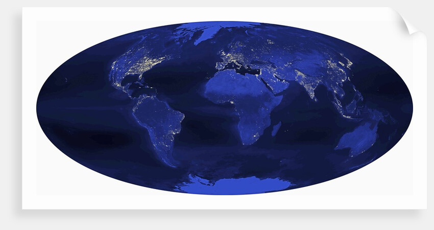 Earth Lights at Night by Anonymous