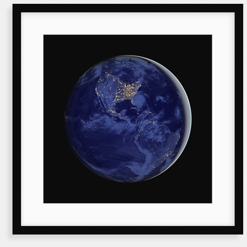 Nighttime satellite composite view of North and South America by Anonymous