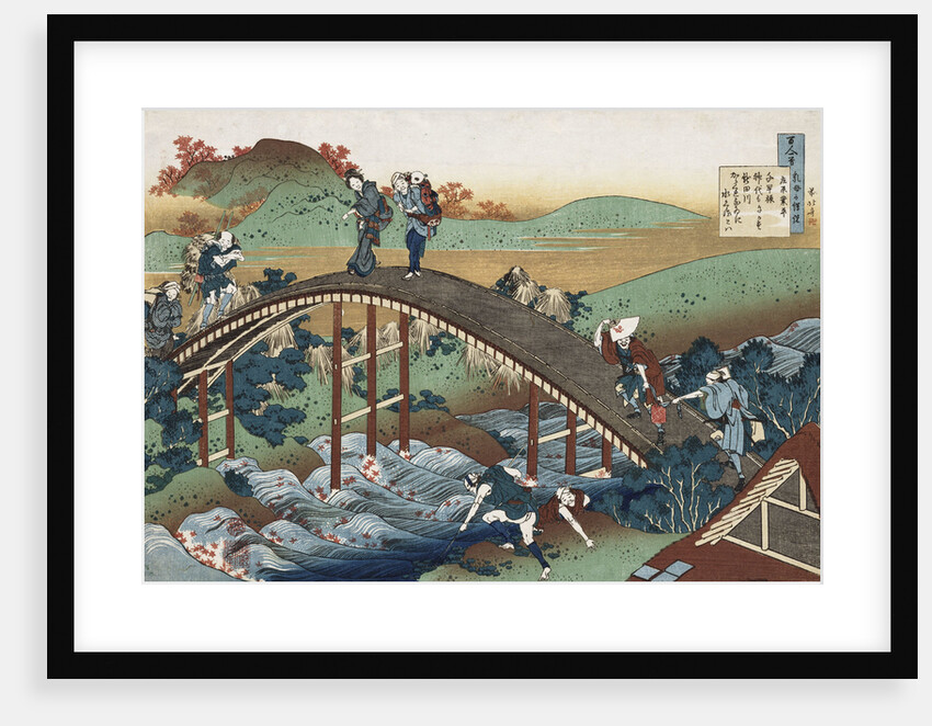 Autumn Maple Leaves on the Tsutaya River by Katsushika Hokusai