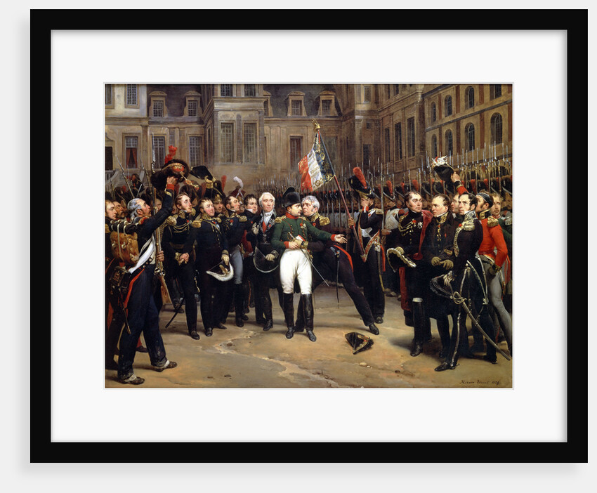 The Farewells of Fontainebleau, 20 April 1814 by Emile Jean Horace Vernet
