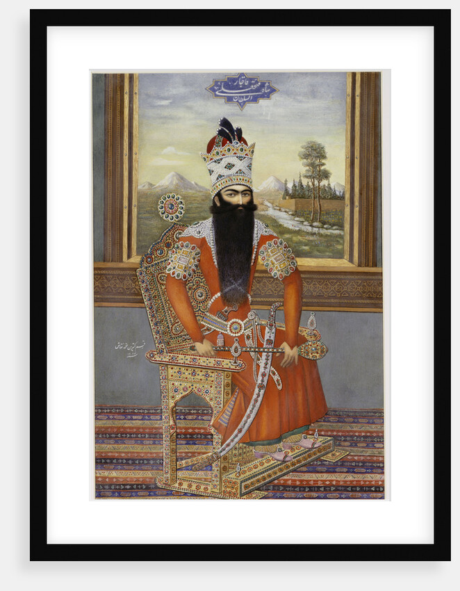 Portrait of Sultan Fath Ali Shah Qajar by Muhammad