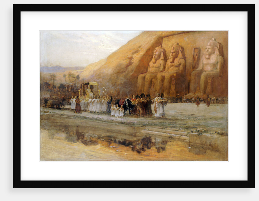 Abu Simbel Temple, Celebration of the Pharoah by Frederick Arthur Bridgman