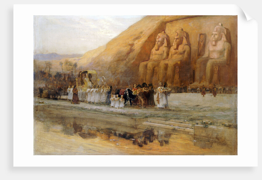 Abu Simbel Temple, Celebration of the Pharoah by Frederick Arthur Bridgman