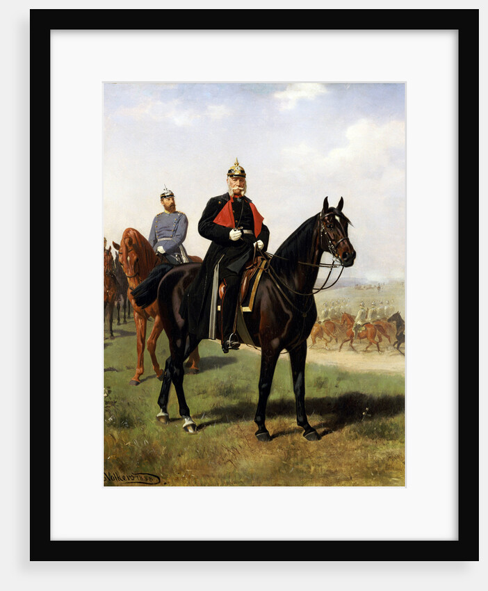 Wilhelm I with his Son at the Battle of Konigsgratz by Emil Volkers