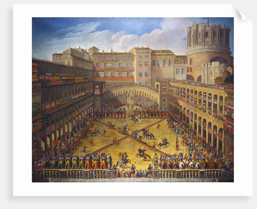 A Tournament in the Courtyard of the Vatican Belvedere by Anonymous