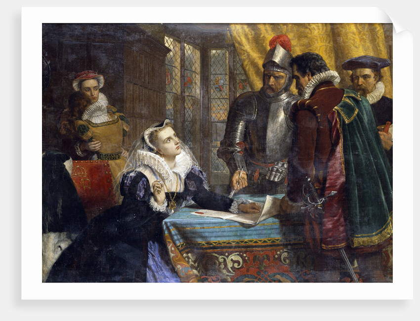 The Forced Abdication of Mary, Queen of Scots at Lochleven Castle by Charles Lucy