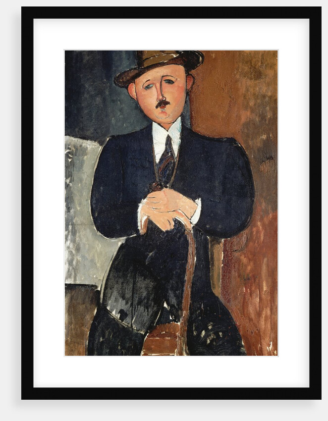 Seated Man (Leaning on a Cane) by Amedeo Modigliani