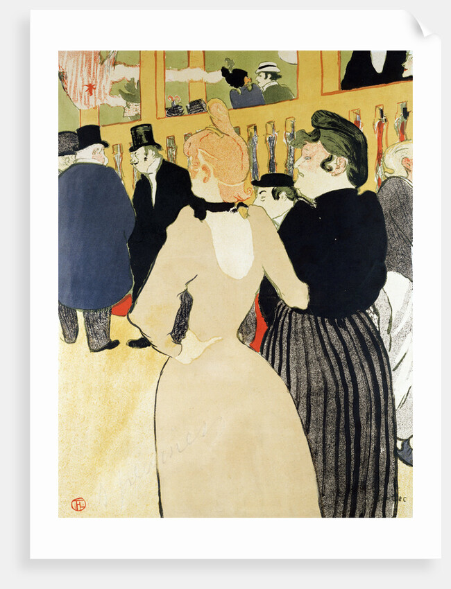 At the Moulin Rouge (La Gouloue and her Sister) by Henri de Toulouse-Lautrec