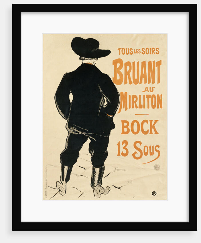 Aristide Bruant by Henri de Toulouse-Lautrec
