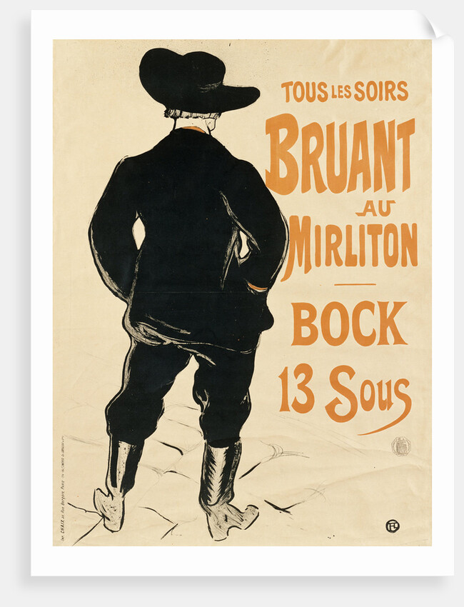 Aristide Bruant by Henri de Toulouse-Lautrec