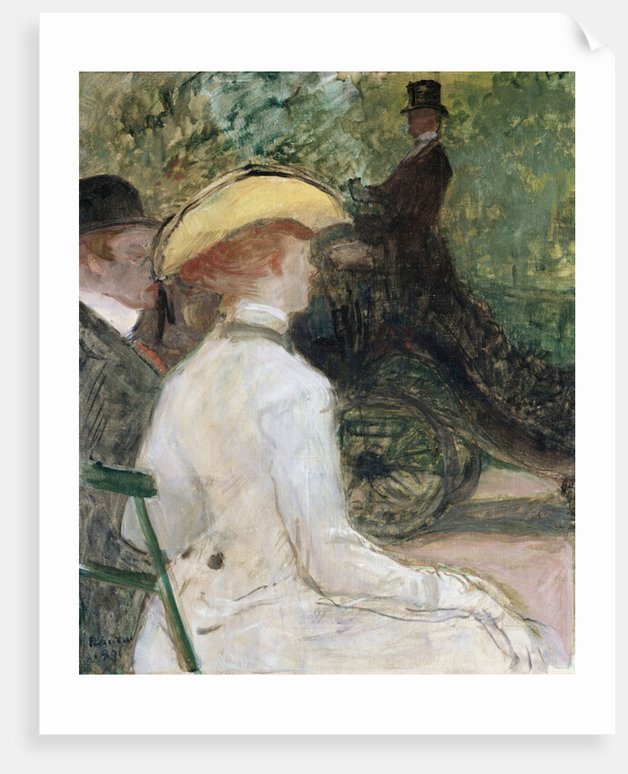 In the Bois de Bologne by Henri de Toulouse-Lautrec