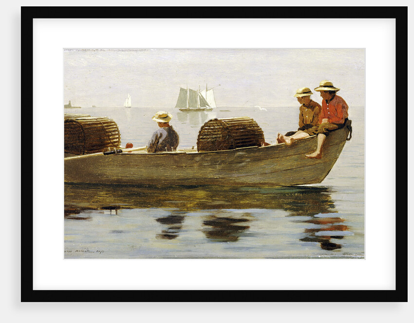 Three Boys in a Dory by Winslow Homer