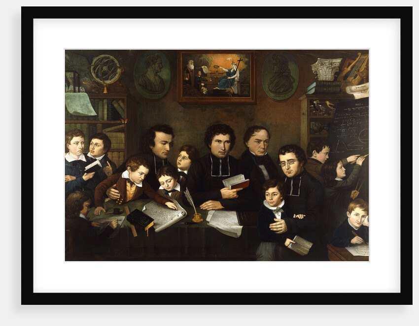 A Group Portrait of Teachers and School Children in a Classroom by Francois Trichot-Garnerie